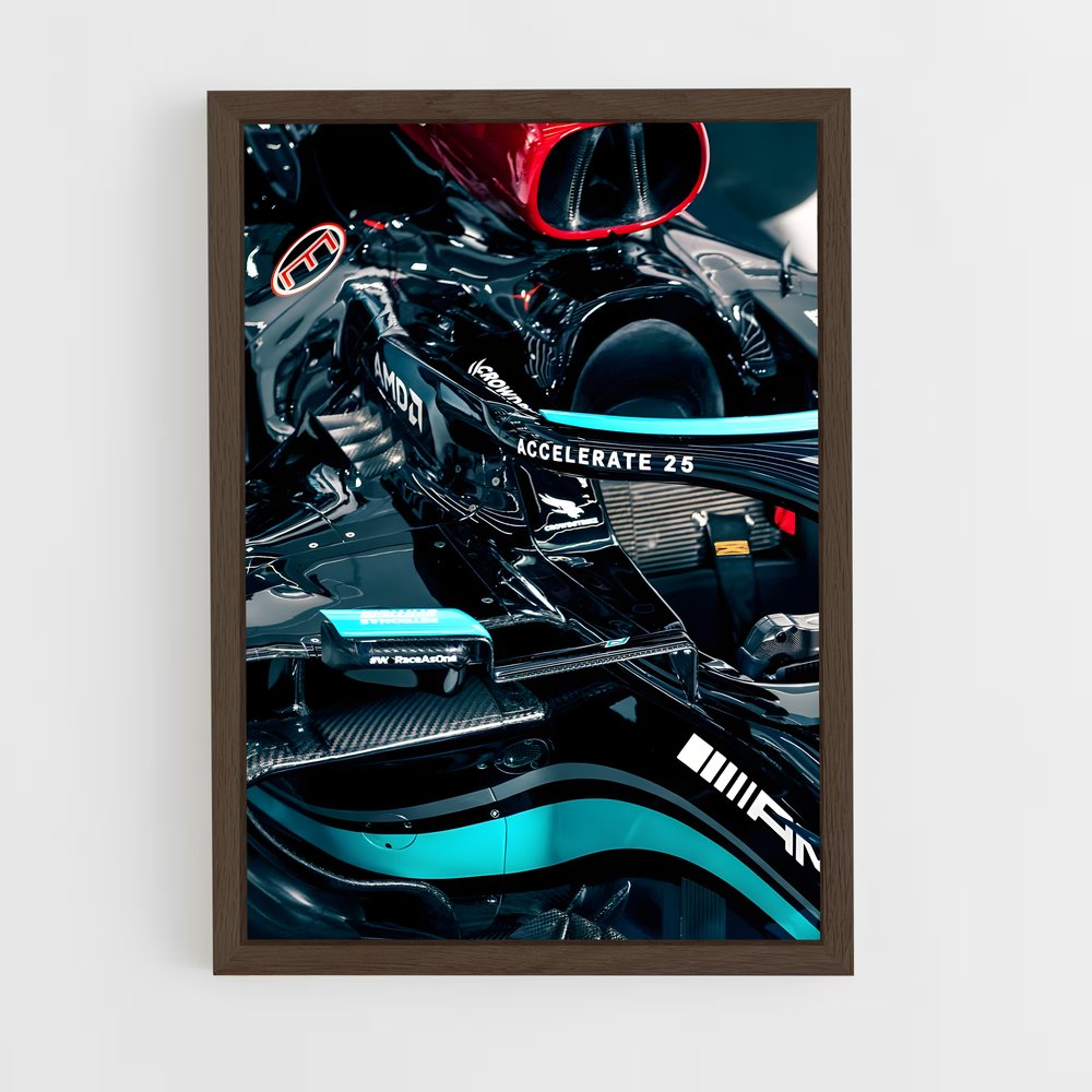 Poster Mercedes pleine – affiche Voitures de Formule 1 (vue 5)